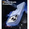Coque pour iPhone 18 Pro, Protection Hybride Silicone PC Antichoc avec Cercle Magnétique Violet