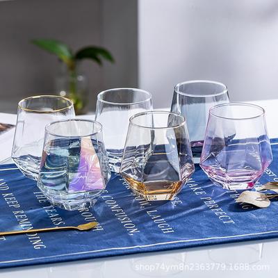 Unzerbrechliche, stiellose Wein-, Champagner- und Whiskeygläser aus Kunststoff in Rautenform, elegant, langlebig, Einweggläser für den Innen- und Außenbereich, ideal für Zuhause, Büro, Bars