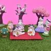 Zakka Travel Cat Cherry Blossom Appreciation Party Mount Fuji Cat Ornament Shooting Props Miniature Resin Small Ornament Gift
