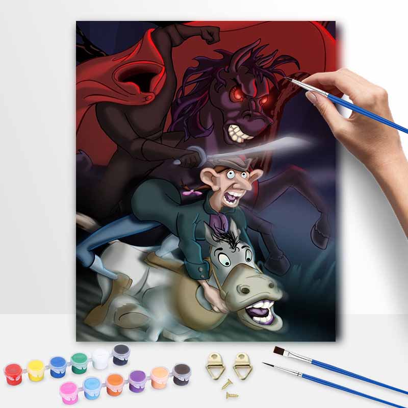 Disney Ichabod Crane Oil Painting Kit Canvas DIY Home Decor Gift 20x30cm