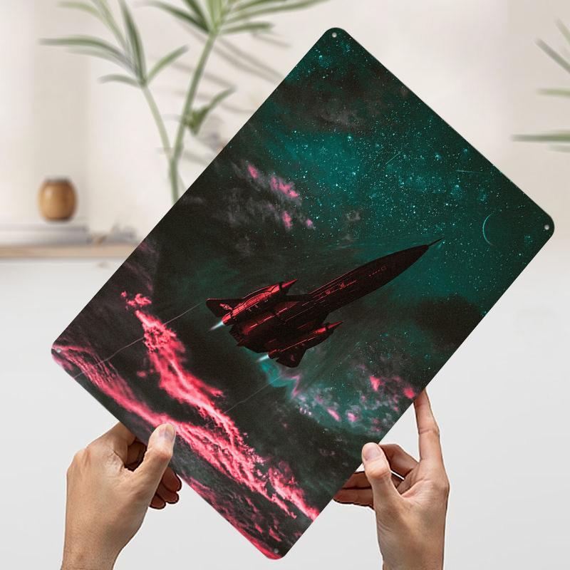 Jet Plane Blackbird Sr Printed Poster Customized Wall Art Retro Vintage Metal Tin Signs for Room Gaming Decoration Garage Home