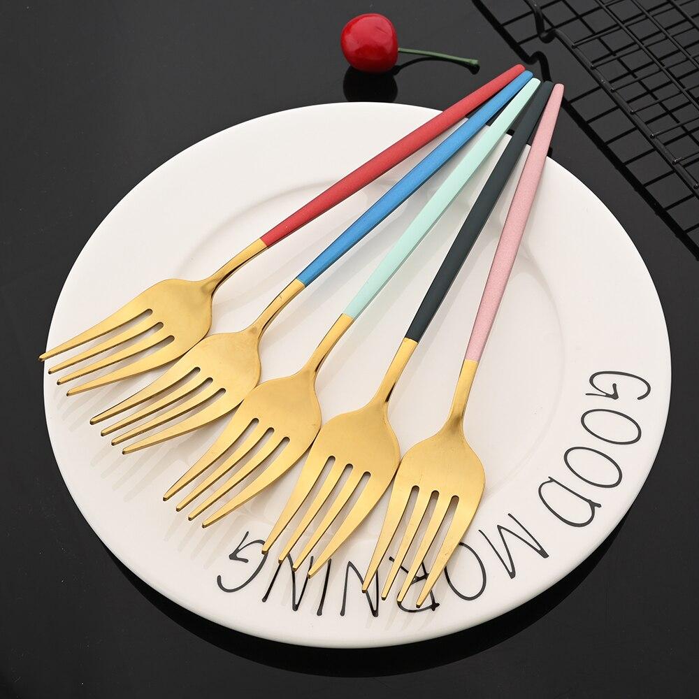 20Pcs/4Sets Stainless Steel Cutlery Tableware Mirror Polished Dinnerware Set White Gold Knife Fork Spoon Flatware Silverware Dinner Set