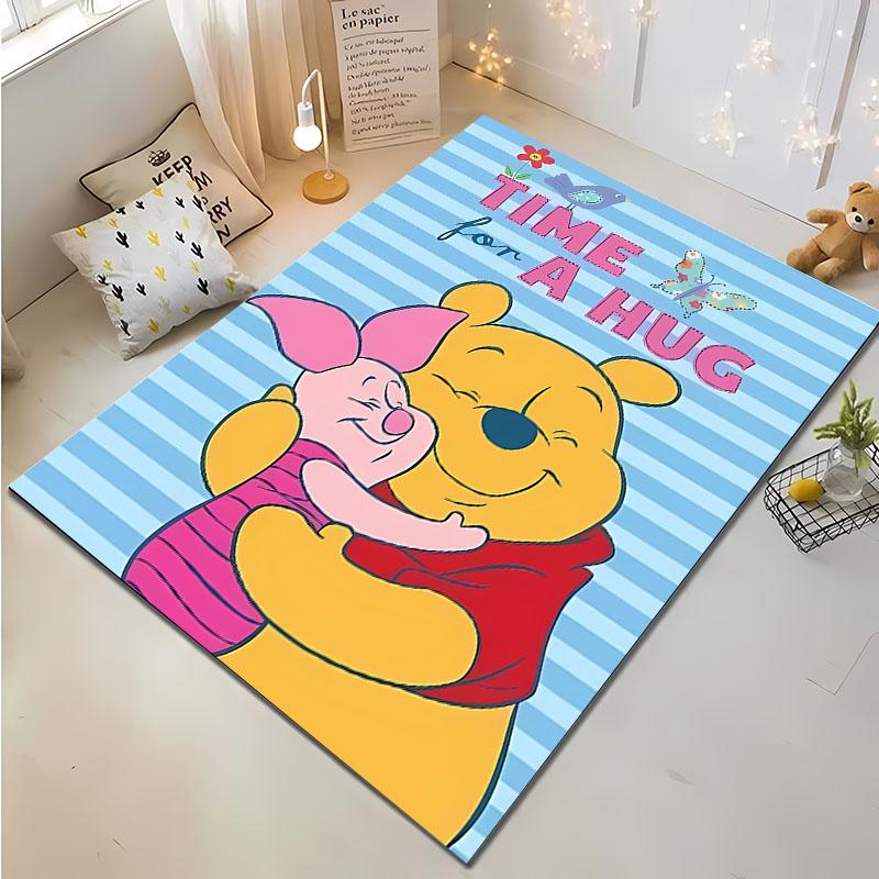 Multi-Size Cartoon Winnie The Pooh Carpet, Living Room Bedroom Kid's Room Sofa Mat,Doormat Floor Anti-slip Rug Next Day Shipping