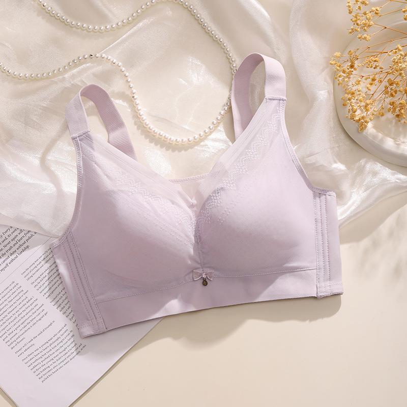 Anti-light Big Breasts Show Small Thin Underwear Women's No Steel Ring Adjustment Type, Close the Breasts, Gather the Sexy Cover and Support the Bra.