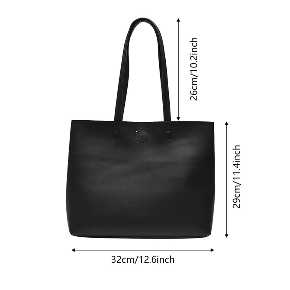 Pu Leather Sweet Shoulder Bag Minimalist Design Luxury Handbag Elegant Underarm Tote Bag  Party