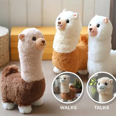 Kids Electric Plush Animal Toy Walking Interactive Robot Elephant Sheep Alpaca Panda Plushie Toy Toddlers Educational Simulation Animal Toy