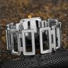 Luxury Elegant Hollow Rectangle Rhinestone Ladies Steel Quartz Wristwatch Gold Silver Bangle Watches for Women Female Fashion Cl