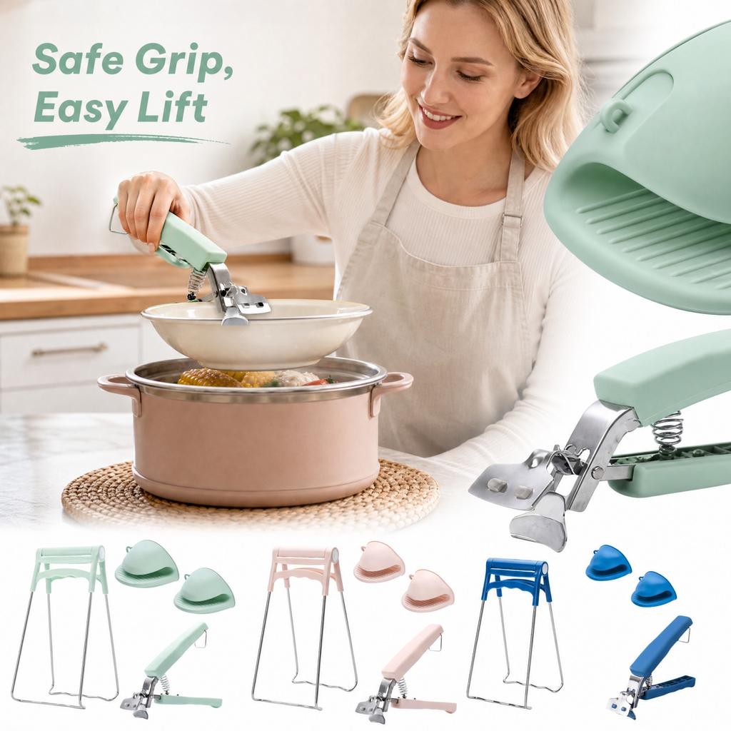 Heat Non Bowl and Plate Clip Kitchen Tongs for Lifting Hot Dishes