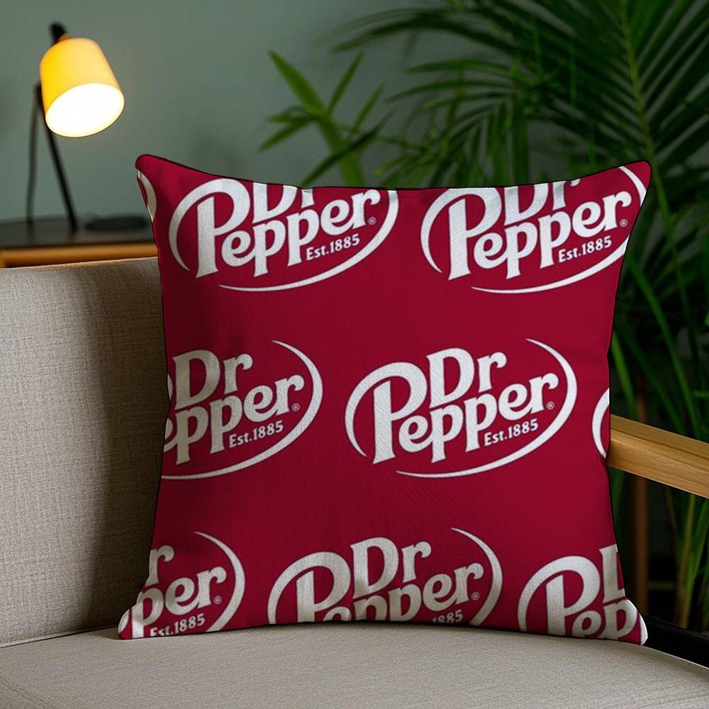 Cherry Drink D-Dr-P-Pepper Pillow Case Sofa Short Plush Double-sided HD Printing Room Home Office Gift Cushion Cover