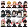 15pcs Demon Slayer Model Toy Anime Kimetsu No Yaiba Q Version Sitting Tanjiro Nidouzi Inosuke Zenizu Figural Plaything PVC Model Gift
