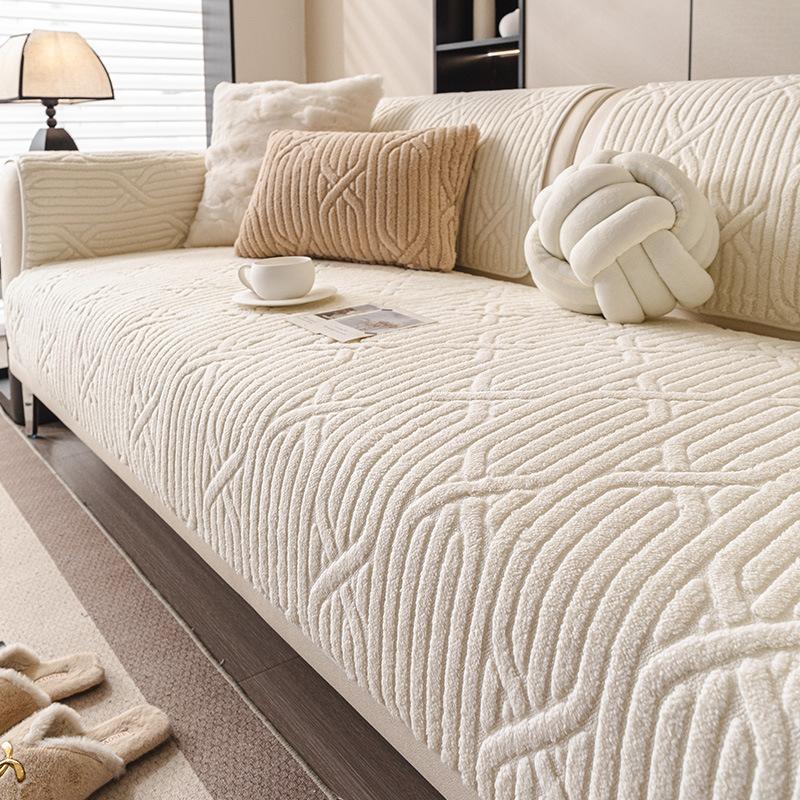 

1 шт. плюшевый нескользящий чехол для дивана, современная роскошь, подходит для домашних животных, дышащий, модный домашний декор, подходит для гостиной, спальни, офиса 90*160cm