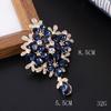 French Rhinestone Flower Brooch: Multi-color Water Drop Pendant Pin for Suit Coats