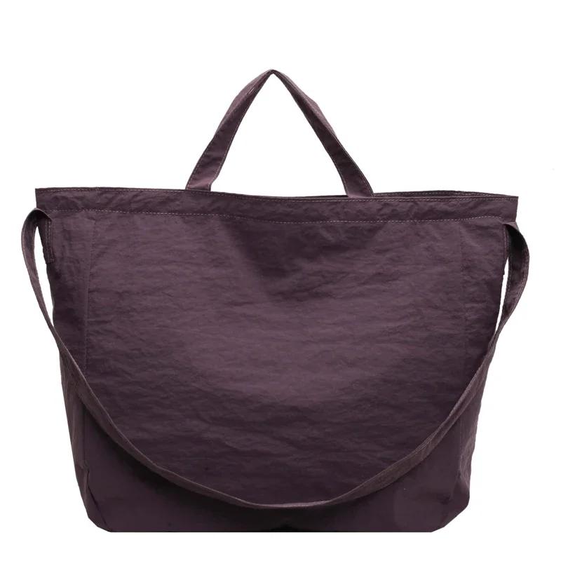 Solid Color Nylon Zipper Women's Bag High Beauty Product Soft Versatile Shoulder Bag Popular Shoulder Bag Fashionable New