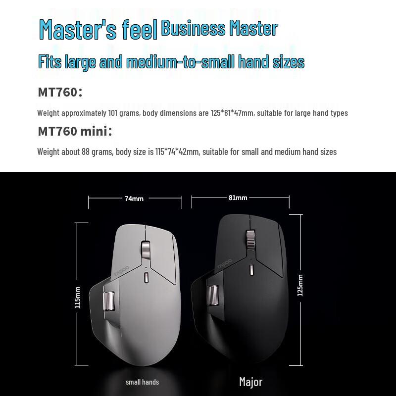 Rapoo MT760mini Multi-mode Ergonomic Office Mouse