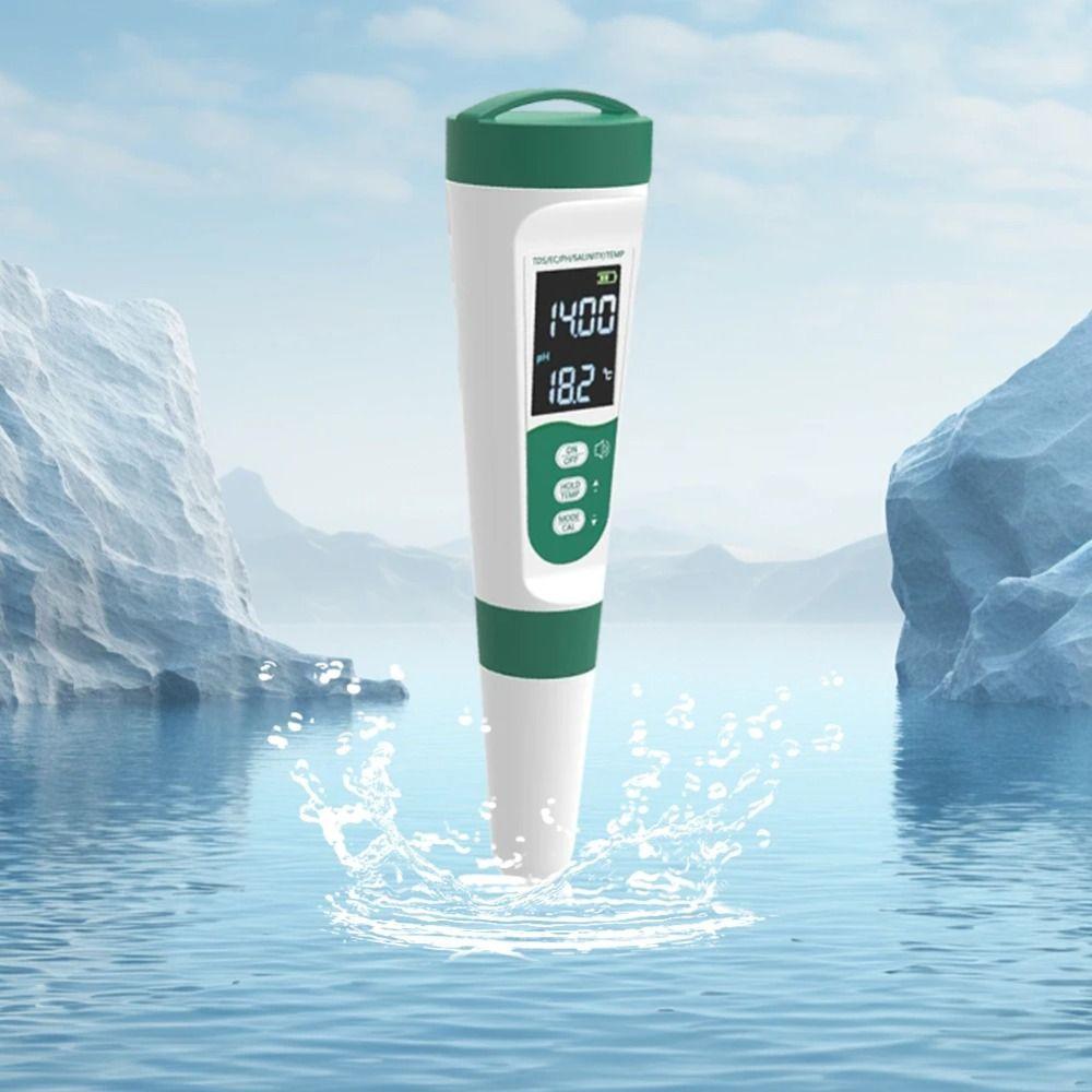 LCD Digital Display Water Quality Tester Multifunction Digital PH Meter Salt Tester  Aquarium