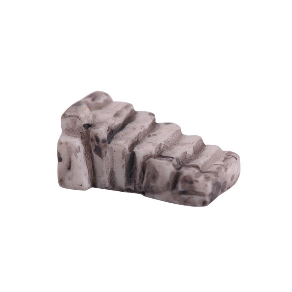 Resin 2Pcs Stairs DIY Doll Fairy Home Decoration Miniature Step House Model Garden Accessories