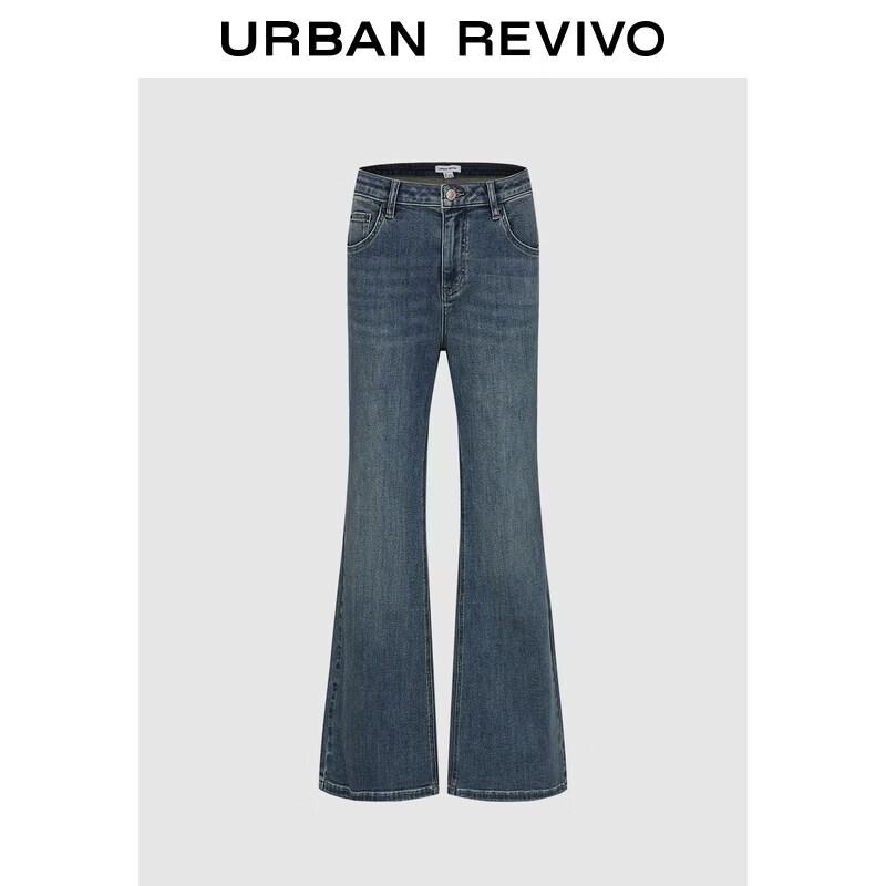 UR2026 Women s Washed Flared Denim Jeans 30