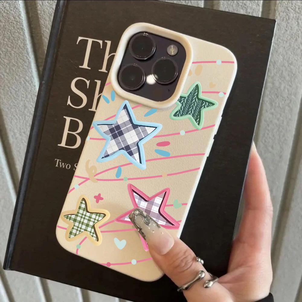 HOT Cool Trendy Stars Lichee leather pattern Phone Case For Samsung S26 S25 S24 S23 S22 S21 S20 S10 Plus FE Ultra 4G 5G Cover