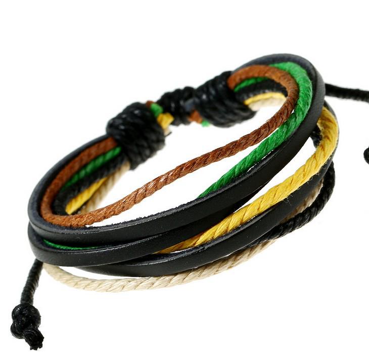 

Плетеный кожаный браслет в британском стиле: Модные украшения унисекс с красочным дизайном для Праздника драконьих лодок