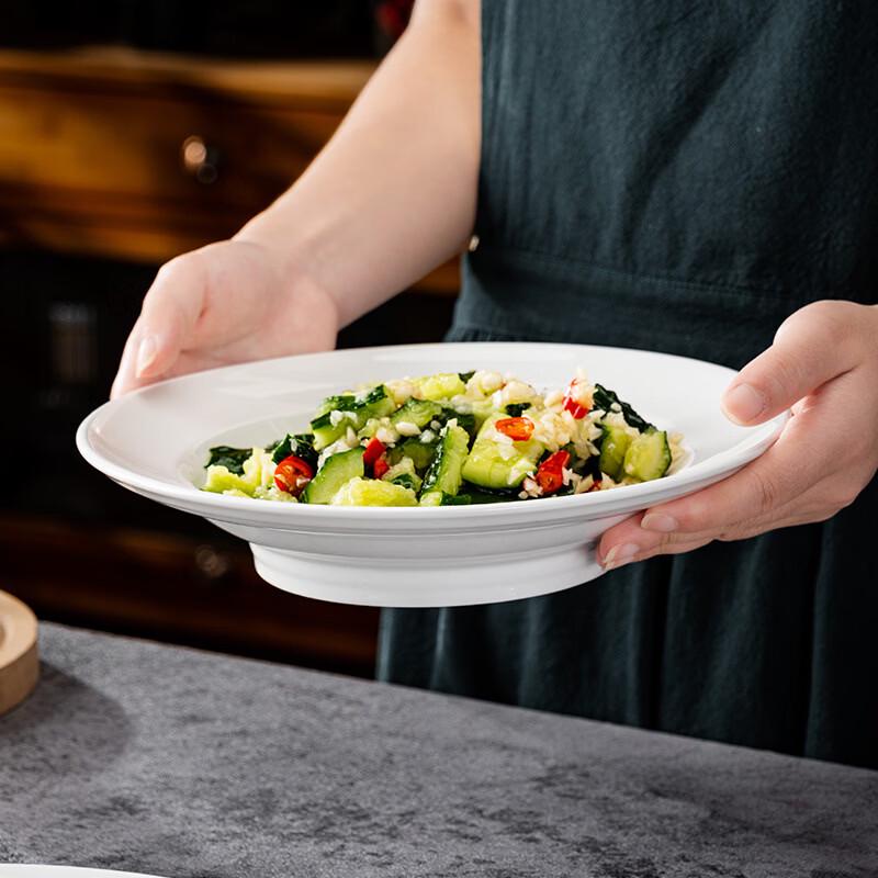 DeRuiEn Ceramic Footed Serving Plate