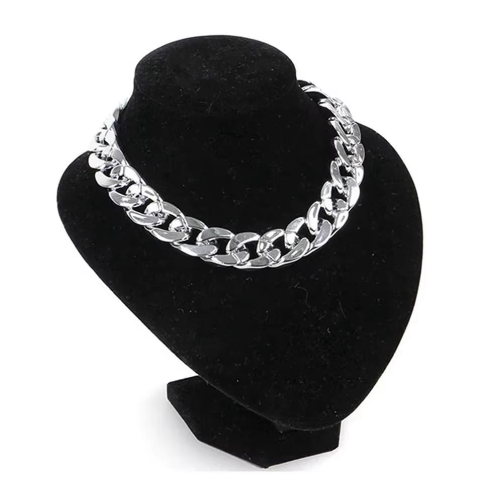 

Plastic Dog Cat Neck Chain Fashion Cuban Link Dog Collar Cat Chain Collar Cool Sliver Gold Necklace For Kitten Puppy Accessories