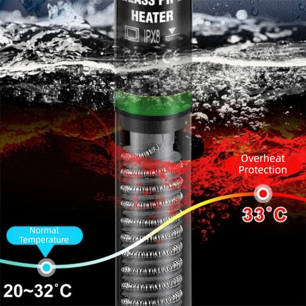 Constant Thermostat Aquarium Submersible Heater 25W-300W Fish Tank Heating Rod  Aquatic Aquariums