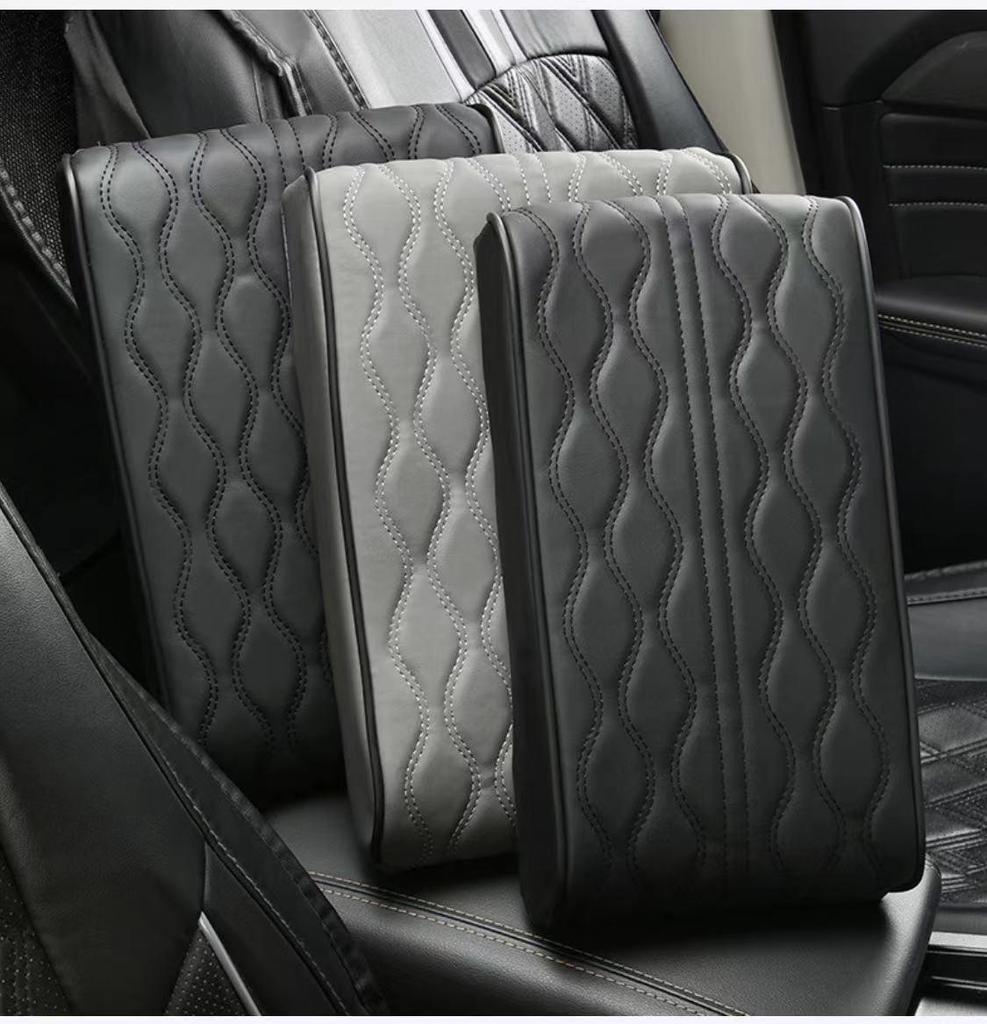 Universal Memory Foam Leather Car Armrest Pad - Heightening Central Cover Pillow
