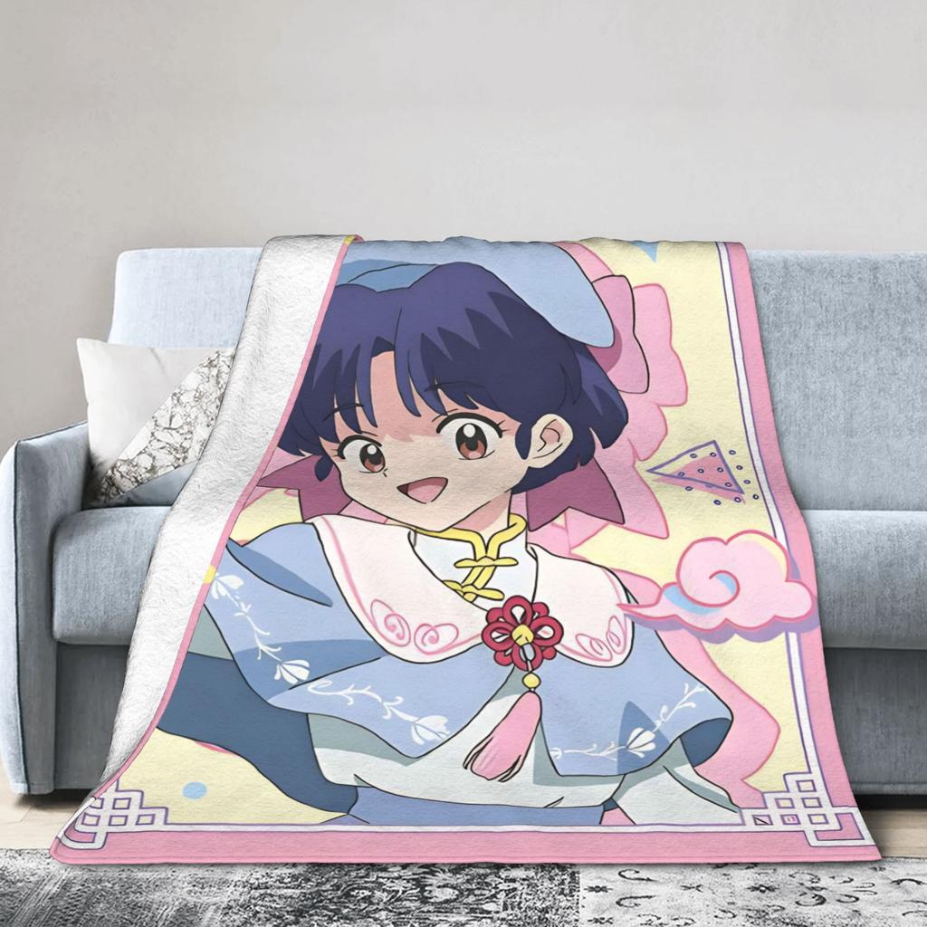 Ranma 1/2 Akane Tendo Blanket Fleece Winter Portable Ultra-Soft Throw Blankets for Bed Outdoor Plush Thin Quilt