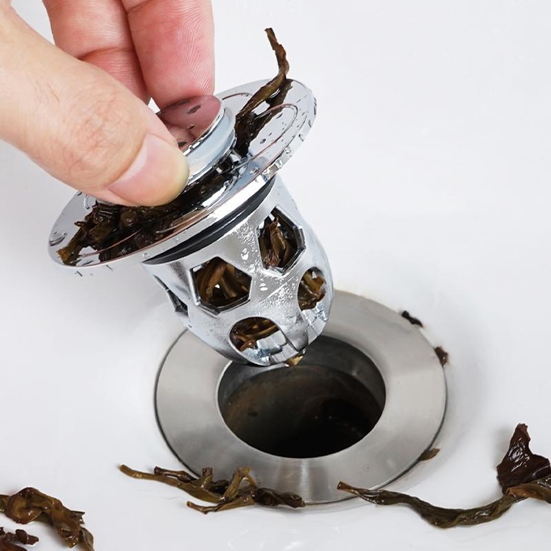 

Пробка для слива Pop-Up Bounce Core Фильтр для слива раковины Ванная комната Душевая раковина Фильтр-заглушка Улавливатель волос Фильтр-сетка Аксессуары