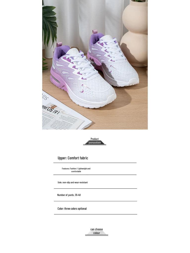 Women's Plus Size Mesh Breathable Running Shoes - Spring/Summer Casual Air Cushion Jogging Footwear