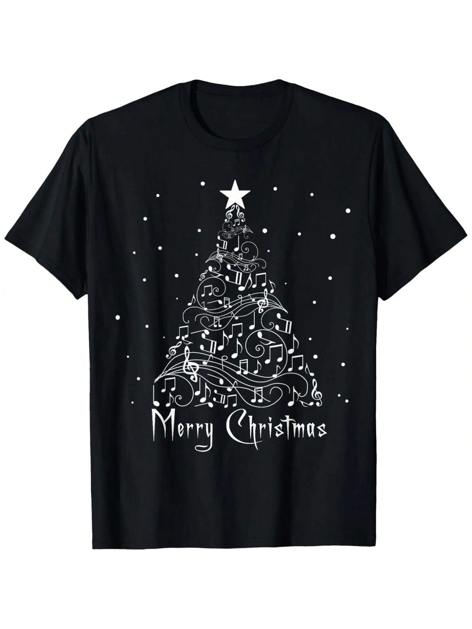 Music Notes Christmas Tree Musical Teacher Music Xmas Tree T-Shirt S разноцветный