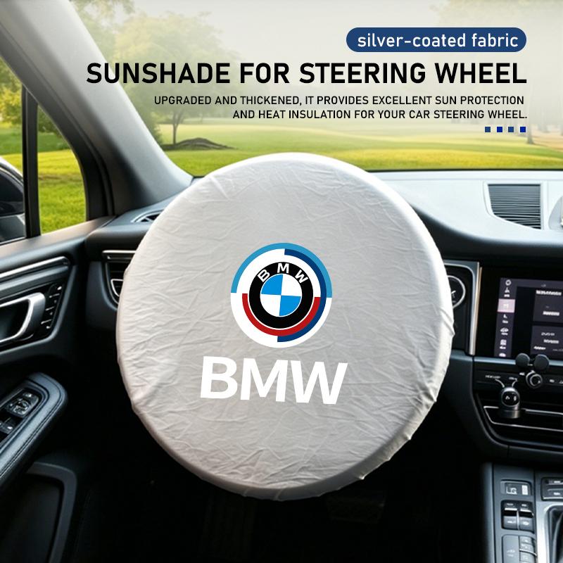 SCKS3 Car Steering Wheel Sun Block Silver Coated Cloth Sun Shade Cover For BMW M E87 E30 E46 E28 E39 F18 F35 G03 F10 E93 F20
