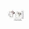 Punk Style Cartoon Hollow Out Ear Studs Cute Design Small Jewelry Minimalist Cat Earrings  Unisex
