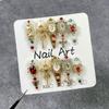 10Pcs Luxury Retro Religious Long Stiletto Nail Art Stickers Cross Angel Handmade Wearable Acrylic Fake Nails For Women