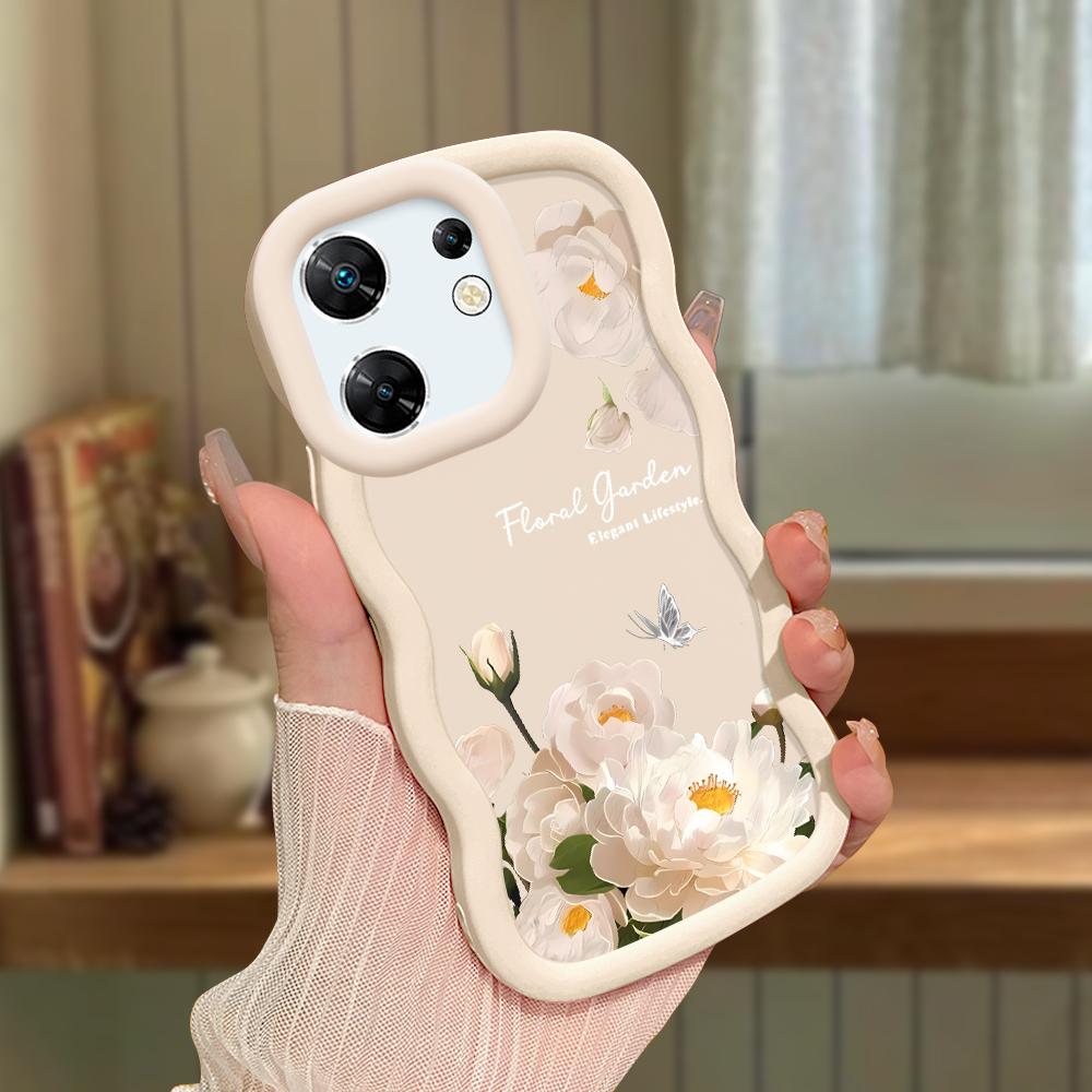 Big Wave Edge Soft Silicone Material Macaron Phone Case Shockproof Protective Rubber Casing for OPPO Reno Realme Infinix Tecno