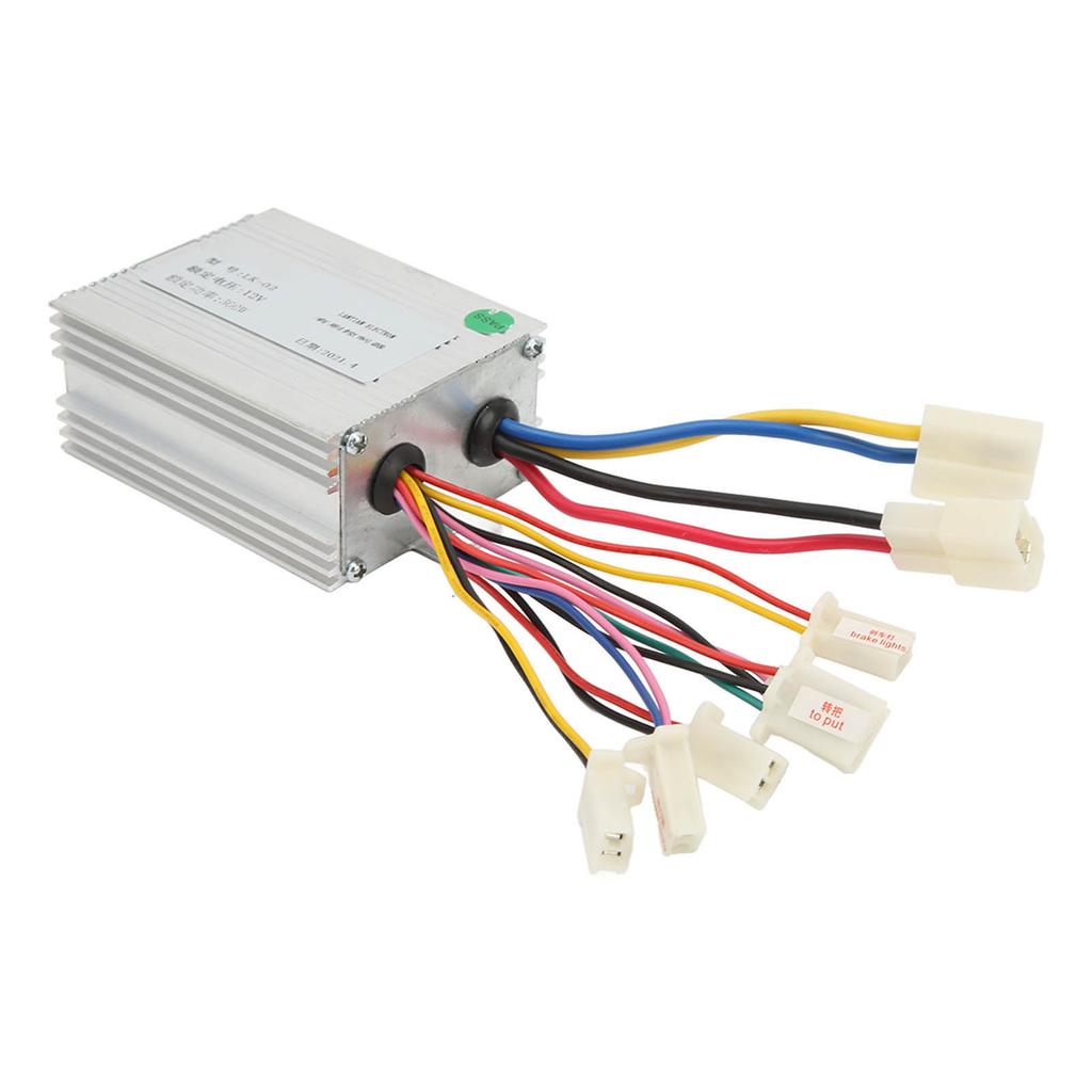 12V 500W Řadič kartáčového motoru Elektrické kolo Motocykl Řadič Zámek a sada nabíjecího portu