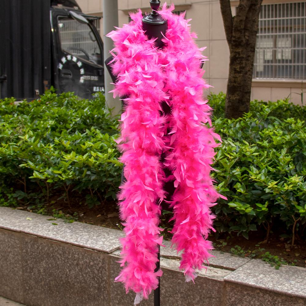 2M Turkiet Maraboufjädrar Boa 38g-90g Färgad Plumas Klänning Sjal DIY Hantverk Bröllopsscarf Dekor Sömnad Kostymdekorationer Tillbehör