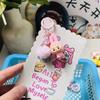 Flocking Mini Yoga Keychain Doll Bag Pendant Cute Schoolbag Gift Hanging Keychain