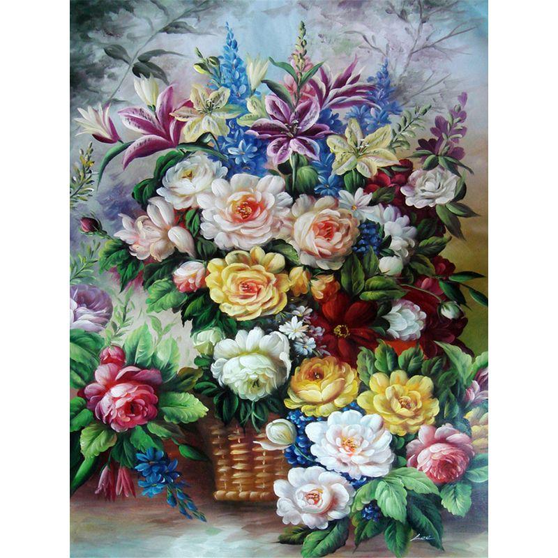 DIY Diamond Painting Flower Diamond Art Diamond Embroidery Rhinestone Mosaic Gift Home Decoration Picture