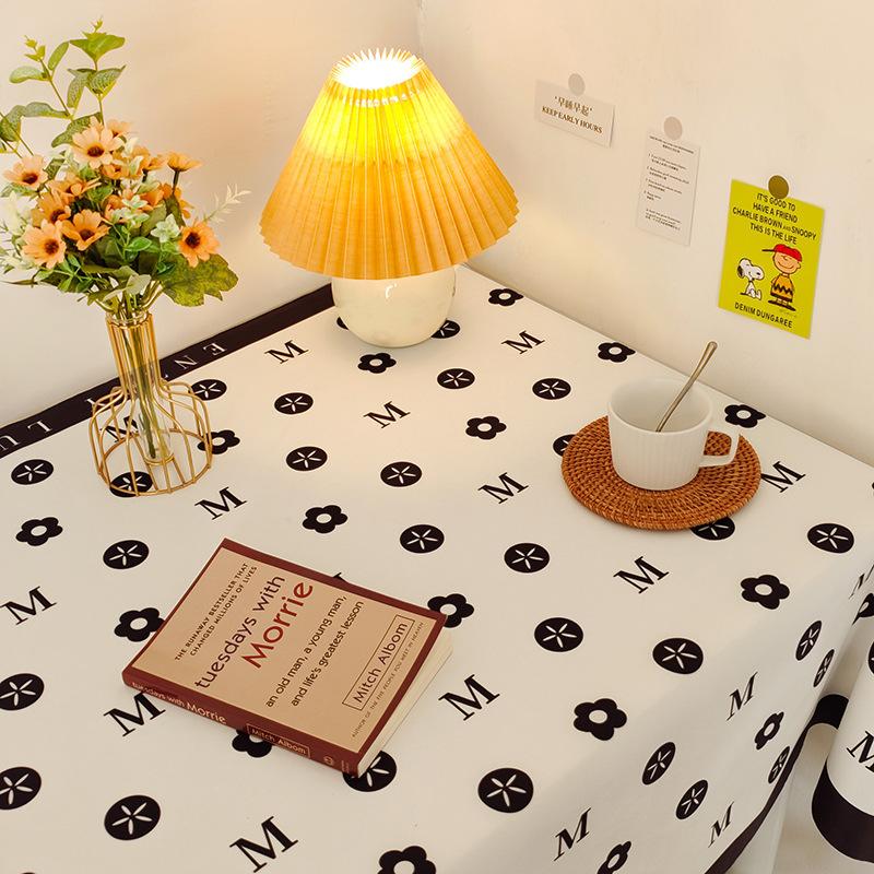 Small Fresh Student Flannel Tablecloth Desk Bedside Table Coffee Table Cover Cloth Photo Background Picnic Cloth