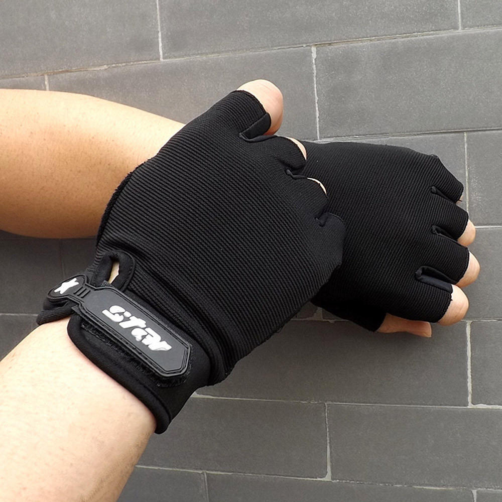 Men Antiskid Cycling Bike Fitness Sports Half Finger Gloves