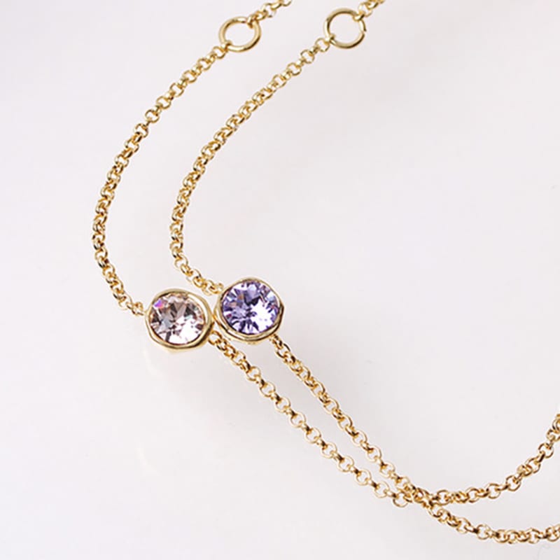 

Dana Burton New Bella anklet_Medium Silk_Rhodium