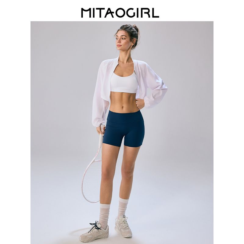 Mitaogirl Kendall Spaghetti Strap Inner Wear Blouse Sports Intimates Female White Fitness Yoga Wear Backless Bra