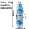 Farbverlauf Einfarbig 750ml Outdoor-Wasserflasche mit Strohhalm - Hochwertiger Kunststoff