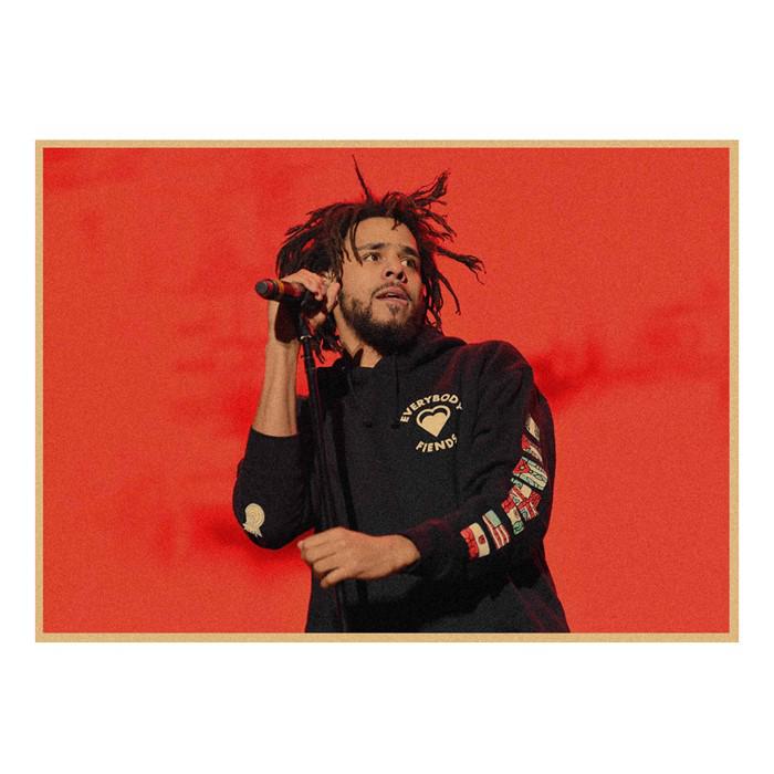 J. Cole & Lamar Rap Hip Hop Kraft Paper Wall Mural 491