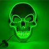 PVC White Skull Mask LED Light Up Halloween Glowing Party Costume