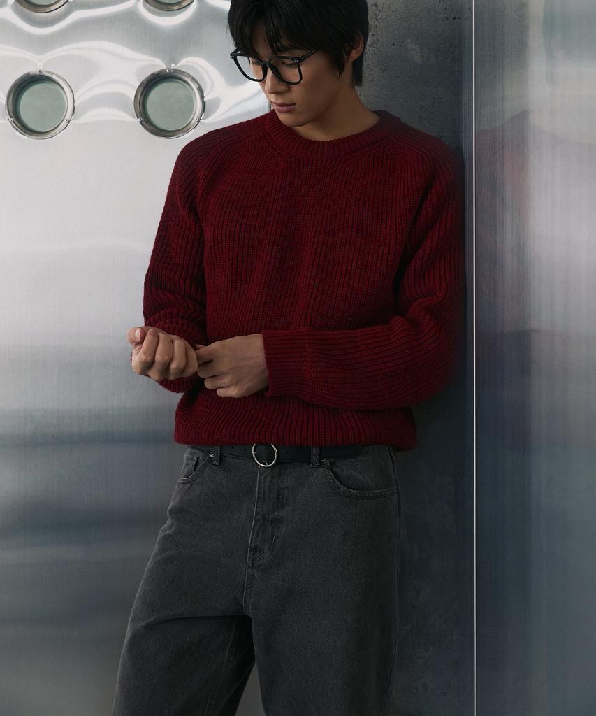 NODU Saddle Hazzi Essential Raglan Knit [Red]