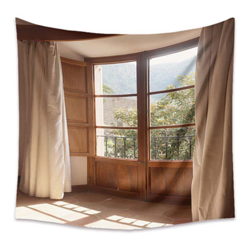 Tapestry Living Room Background Mural Beach Mat Home Decoration Simple and Fresh Character Wall Hanging