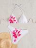Bedruckter Bikini zum Binden Dreieck Sexy Bikini geteilter Badeanzug für Frauen