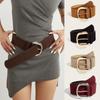 Maillard Styles Suede Leather Wide Belt Luxury Design Trendy Pin Buckle Waistband Versatile Casual Trouser Dress Belts Gifts